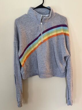 Wildfox Gray Half Zip Sweatshirt Women’s Size Small